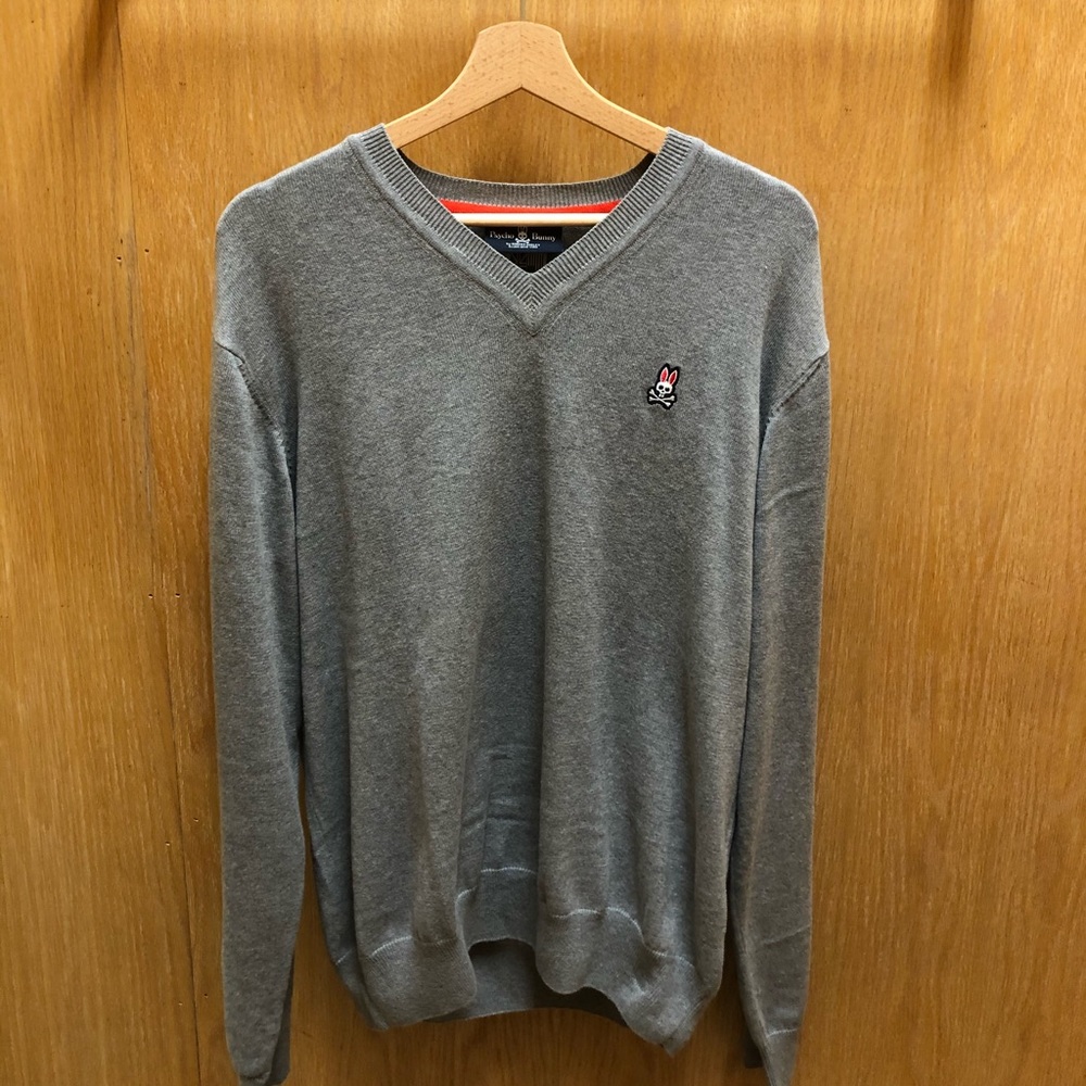 NEW AUTHENTIC MEN’S PSYCHO BUNNY V NECK SWEATER